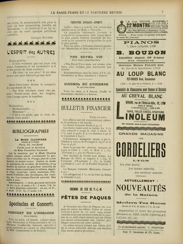 
						Affichage en mode lecture de la page
					