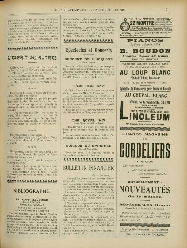 
						Affichage en mode lecture de la page
					