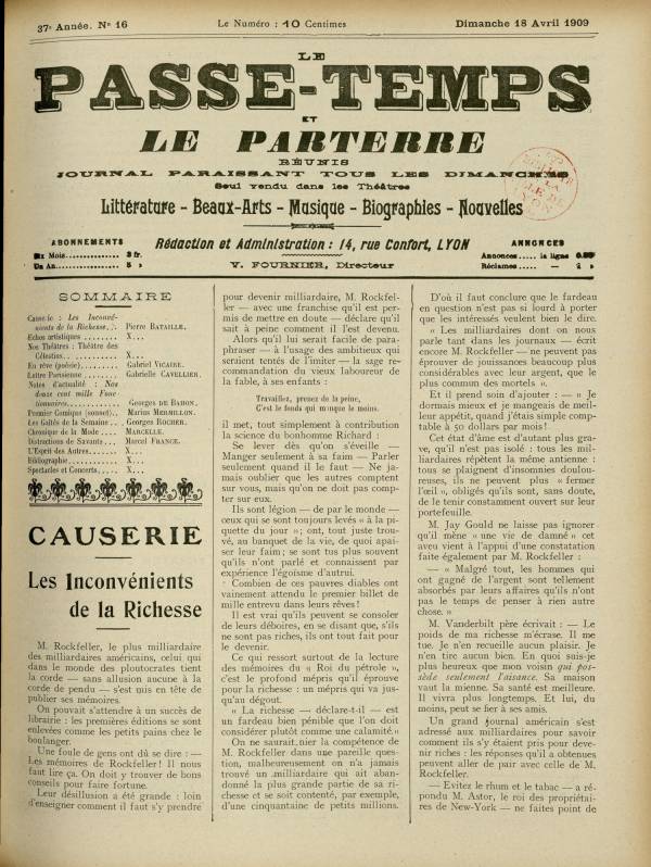 
						Affichage en mode lecture de la page
					