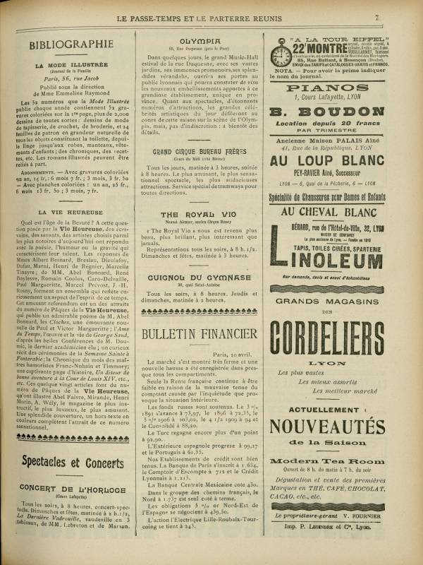 
						Affichage en mode lecture de la page
					