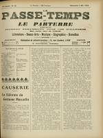 LE PASSE-TEMPS ET LE PARTERRE RÉUNIS, Trente-septième Année - N°18