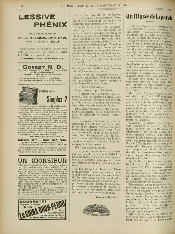 
						Affichage en mode lecture de la page
					