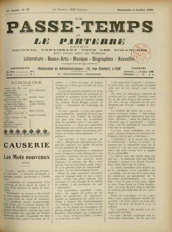 
						Affichage en mode lecture de la page
					