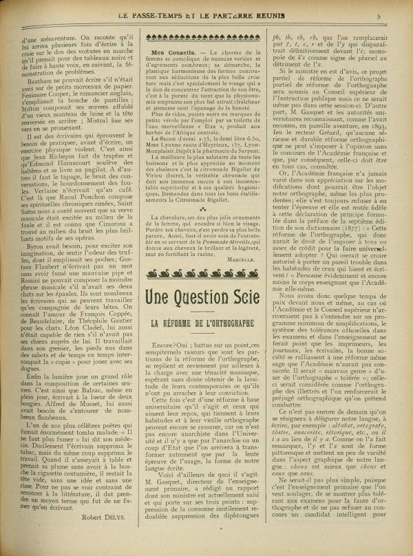 
						Affichage en mode lecture de la page
					