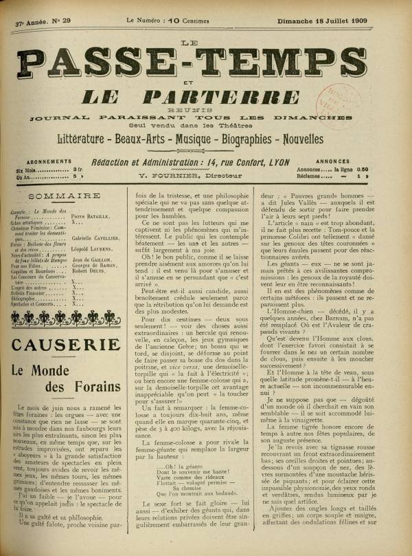 
						Affichage en mode lecture de la page
					