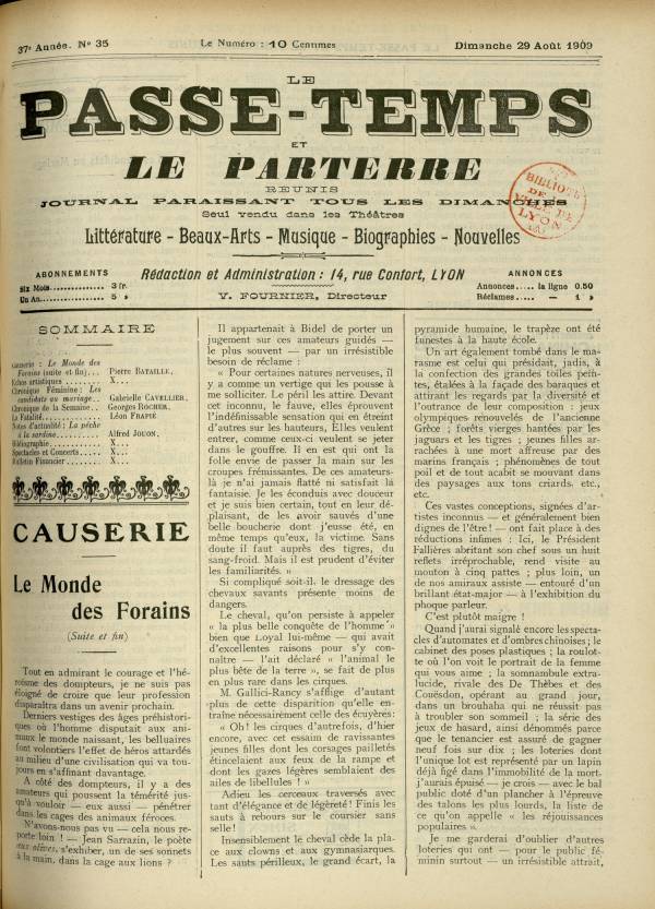 
						Affichage en mode lecture de la page
					