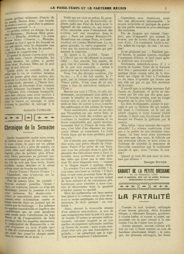 
						Affichage en mode lecture de la page
					