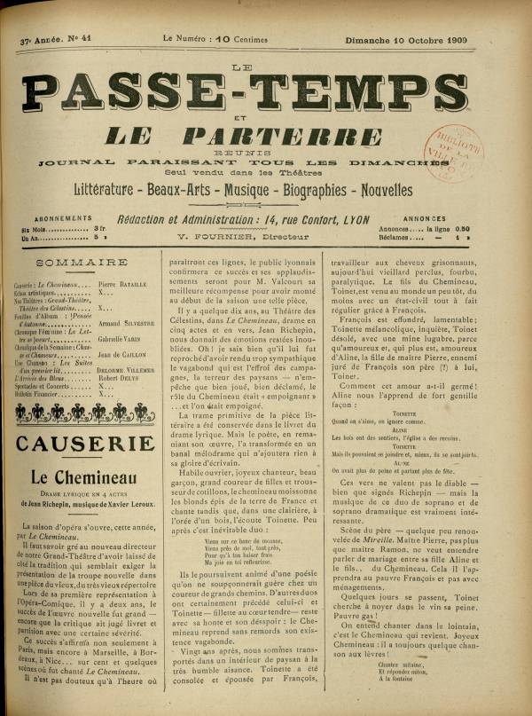 
						Affichage en mode lecture de la page
					