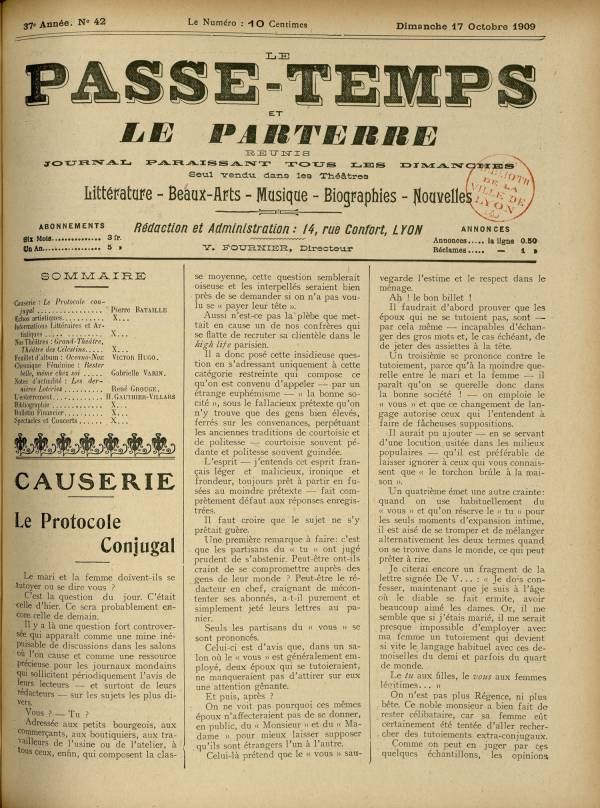 
						Affichage en mode lecture de la page
					