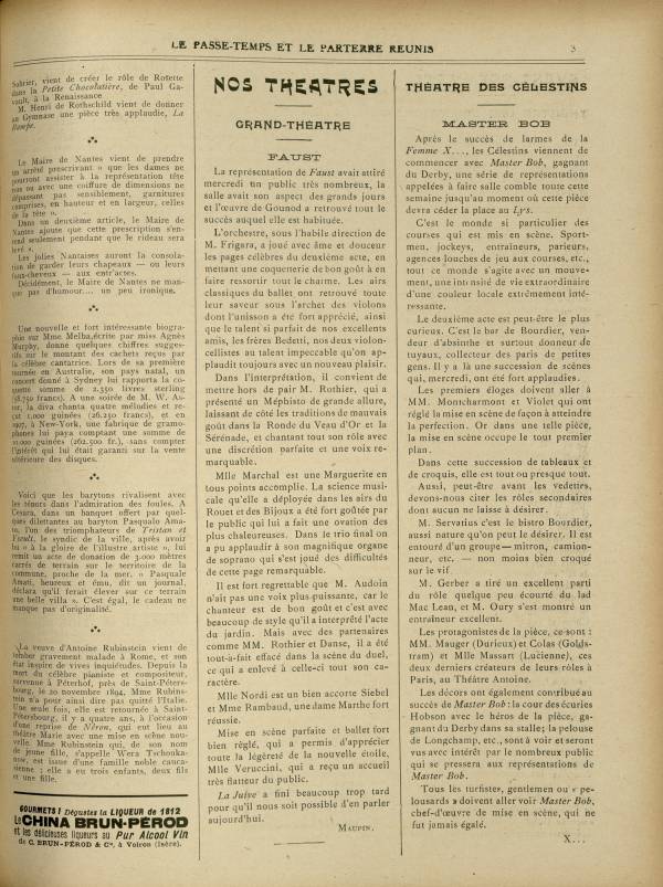 
						Affichage en mode lecture de la page
					