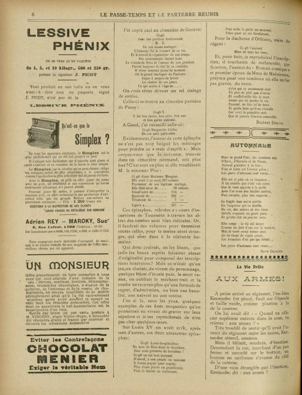 
						Affichage en mode lecture de la page
					