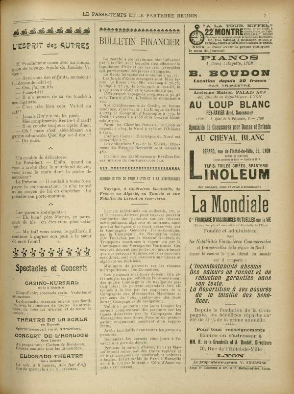 
						Affichage en mode lecture de la page
					