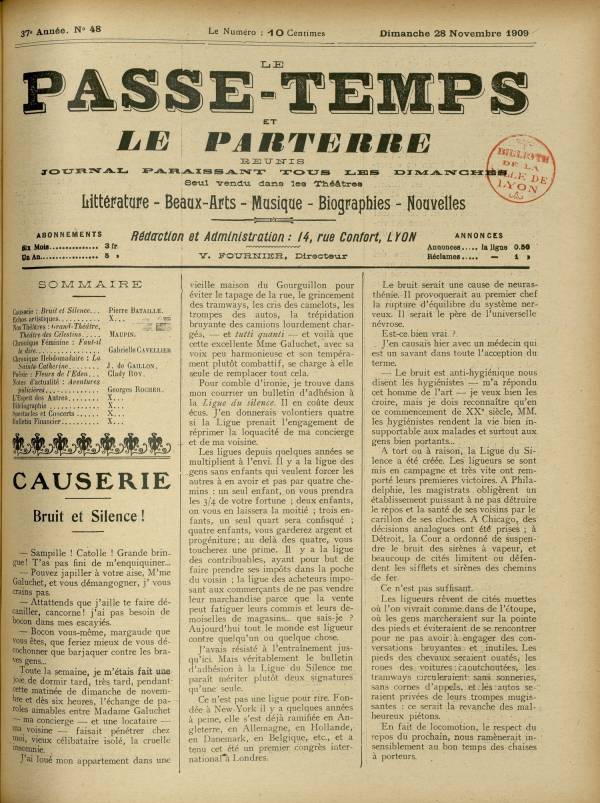 
						Affichage en mode lecture de la page
					