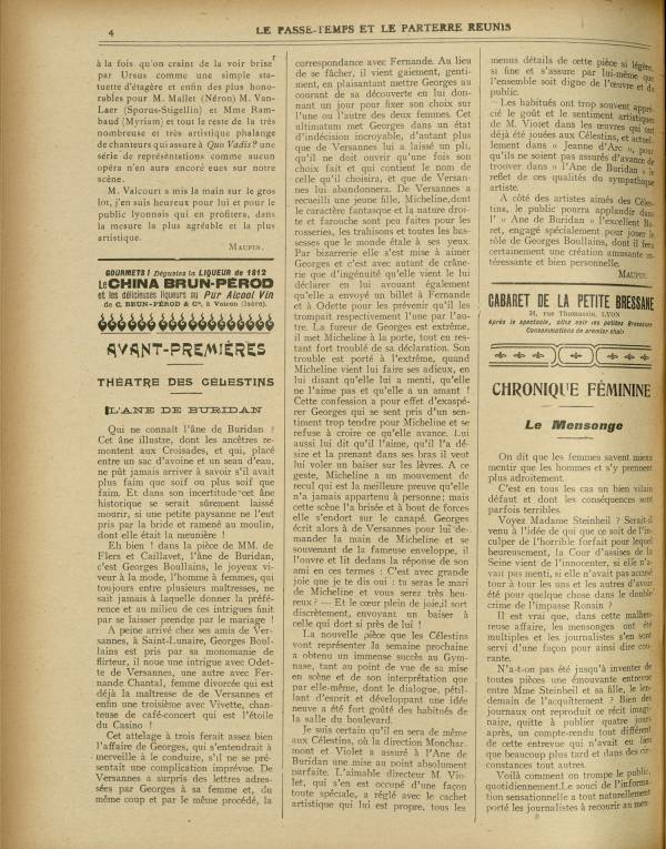 
						Affichage en mode lecture de la page
					