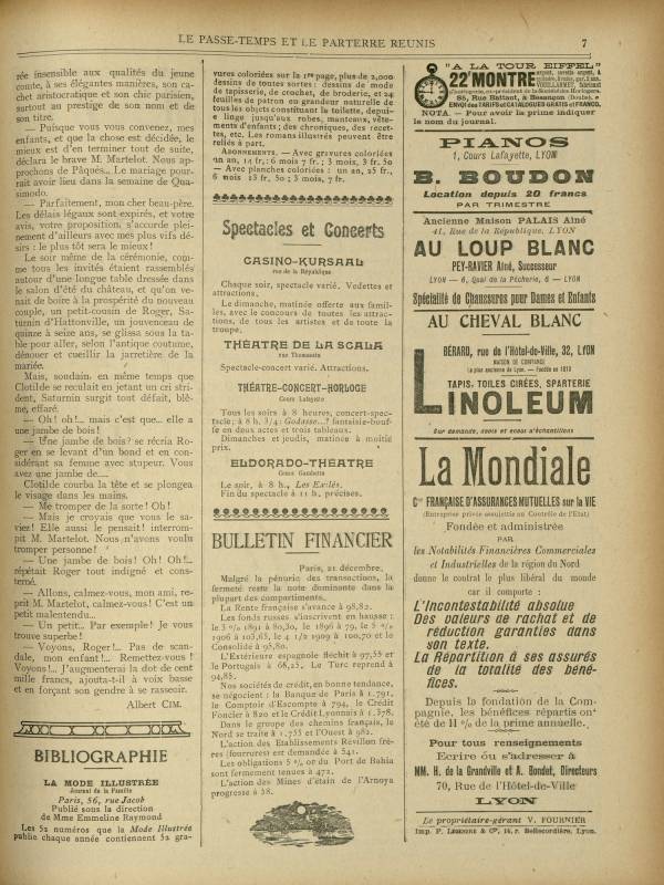 
						Affichage en mode lecture de la page
					