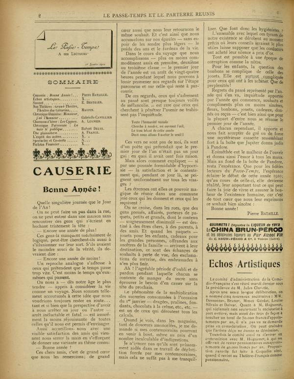 
						Affichage en mode lecture de la page
					