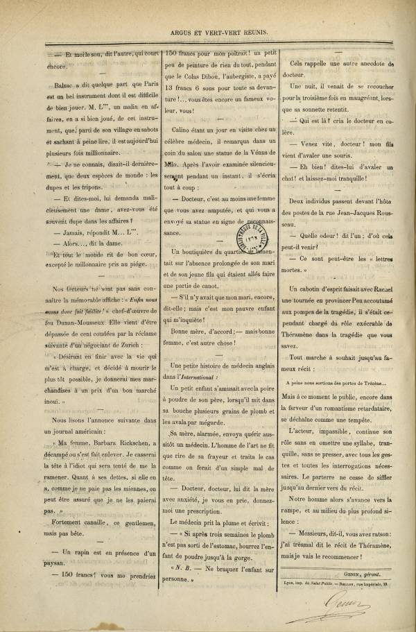 
						Affichage en mode lecture de la page
					