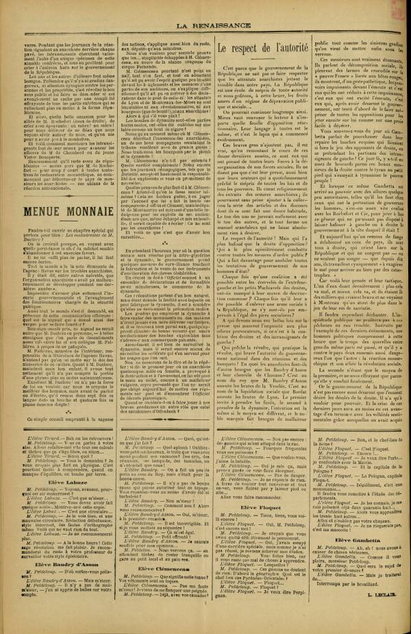 
						Affichage en mode lecture de la page
					