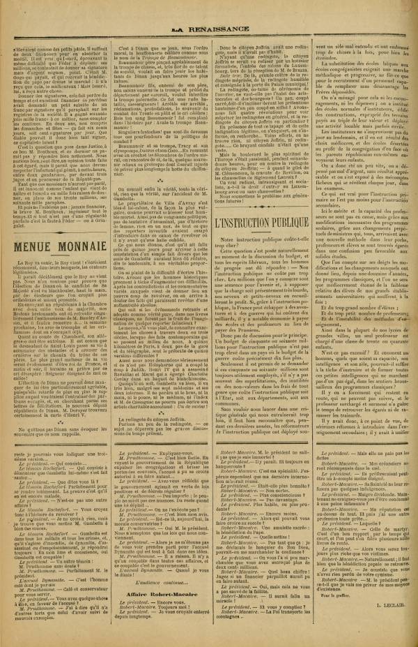 
						Affichage en mode lecture de la page
					