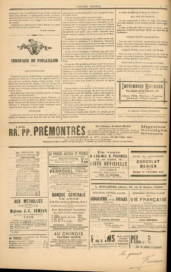 
						Affichage en mode lecture de la page
					