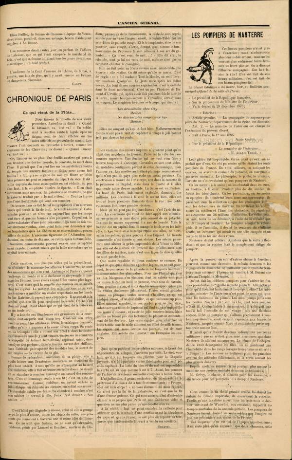 
						Affichage en mode lecture de la page
					