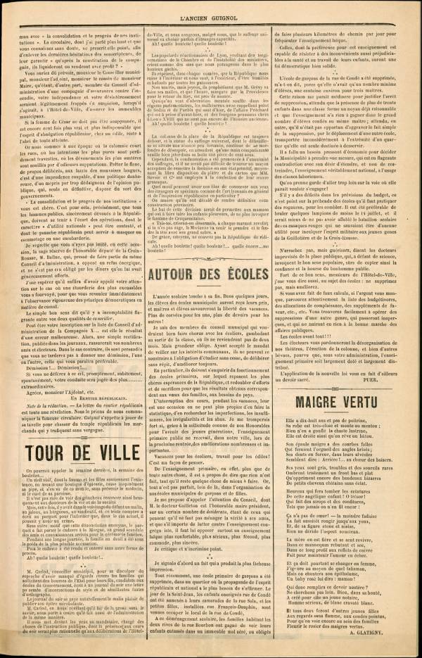 
						Affichage en mode lecture de la page
					