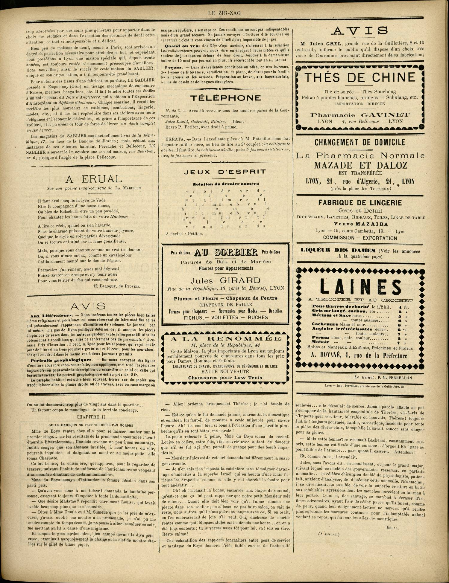 Contenu textuel de l'image : trop absorbées par des soins plus généraux pour apporter daus le choix des étofl'ftcs et dans l'exécution des costumes de deuil cette attention, ce tact si indispensable et si délicat. 