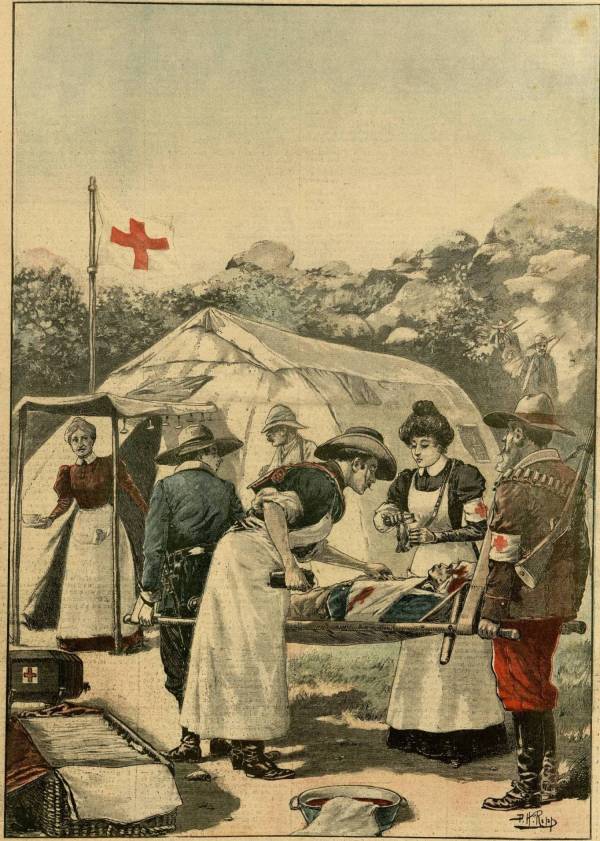 La guerre de l'Afrique Australe, une ambulance française de la croix-rouge
