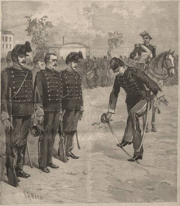 Dégradation militaire du traitre Dreyfus