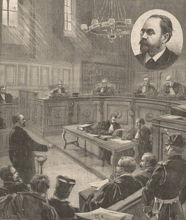Le procès Zola devant la  Cour d'assises de la Seine