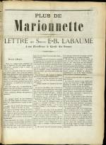 La Marionnette : n°1, pp. 5