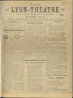 LYON-THÉÂTRE : n°1, pp. 1