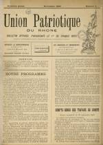Union Patriotique du Rhône : n°1, pp. 1