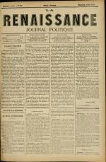 LA RENAISSANCE : n°109, pp. 1