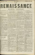 LA RENAISSANCE : n°128, pp. 1