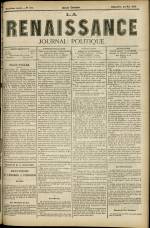 LA RENAISSANCE : n°171, pp. 1