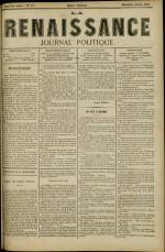 LA RENAISSANCE : n°177, pp. 1