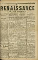 LA RENAISSANCE : n°282, pp. 1