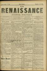 LA RENAISSANCE : n°322, pp. 1