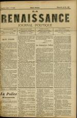 LA RENAISSANCE : n°329, pp. 1