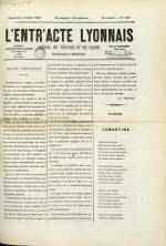 L'ENTR'ACTE LYONNAIS : n°1427, pp. 1