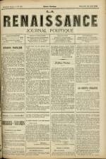 LA RENAISSANCE : n°378, pp. 1