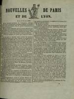 NOUVELLES DE PARIS ET DE LYON : n°, pp. 1