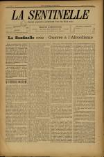 LA SENTINELLE : n°3, pp. 1