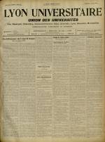 LYON UNIVERSITAIRE : n°394, pp. 1