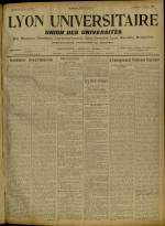 LYON UNIVERSITAIRE : n°410, pp. 1