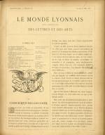LE MONDE LYONNAIS : n°28, pp. 333