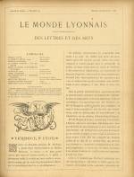 LE MONDE LYONNAIS : n°59, pp. 705
