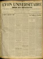 LYON UNIVERSITAIRE (1902) : n°457, pp. 1