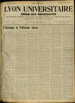 LYON UNIVERSITAIRE : n°464, pp. 1
